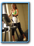 Woman doing cardio training in an Erie, PA health club